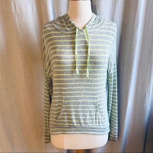 Pink Republic Green & Gray Hooded T-Shirt Small